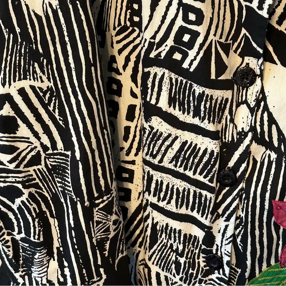 Vintage 90's UNITS embroidered jacket LARGE floral - Picture 7 of 10